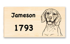 Beagle Address Sign - Laser Engraved 24x12"