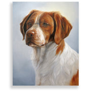 Brittany Spaniel Painting, 12x16" hand mounted reproduction of artist Zann Hemphill's original oil paintings on Museum-Grade Archival Canvas from Rascals Sporting Dogs
